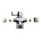 Thrifco Plumbing 1/2 Inch FIP x 3/8 Inch Comp x 1/4 Inch Comp Quarter Turn Brass Angle Stop Valve 4406478 - alternate 4